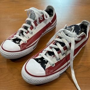 Converse CTAS OX Red/White/Blue 'American Flag' Men's 8 Women's 10